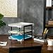 MyGift 3-Tier Vintage White Wood & Metal Document Tray