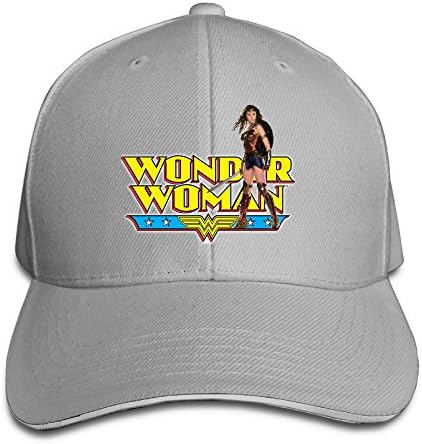 Logon 8 Wonder Woman 4 Adjustable Sandwich Peaked Cap Ash One Size