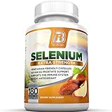 BRI Nutrition Selenium 180ct 200mcg Vegetable Formula - Essential Trace Mineral to Support Thyroid, Prostate and Heart Health* - Yeast Free - Made in the USA