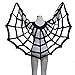 pinda Halloween Costume Bats Poncho with Spider Web Cape (one Size, 8088black)
