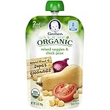 Gerber Organic 2nd Foods  Mixed Veggies & Chick Peas, 3.5 Ounce Pouch, 12 Count