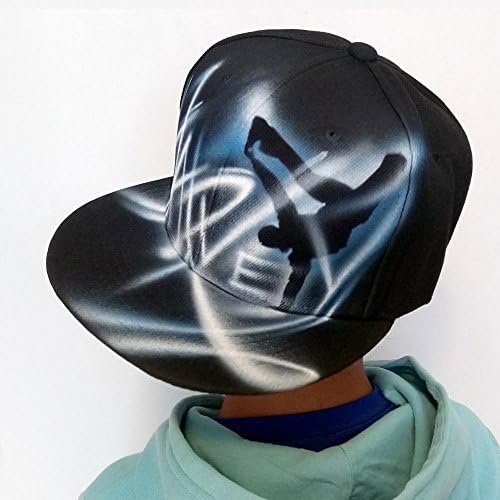 Break Dancer Custom graffiti airbrushed black Snapback hat cap |Custom name cap |Hip hop hat |Street dancer |Dancer gift |Flat cap |Painted Snapback cap