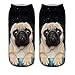 Womens Girls 3D Novelty Funny Cat Dog Crazy Cute Cartoon Low Cut Ankle Socks