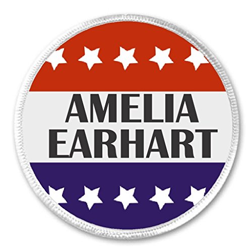 Amelia Earhart Red White Blue Stars 3" Sew On Patch American Hero