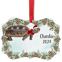 Red Footed Tortoise Christmas Ornament 2024