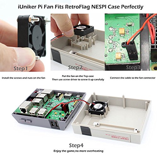 Raspberry Pi 4 Fan, iUniker Raspberry Pi Cooling Fan 30x30x7mm Brushless CPU Cooling Fan for Raspber - //coolthings.us