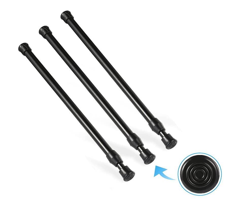 Goowin 3Pcs Tension rod, 30-50cm black