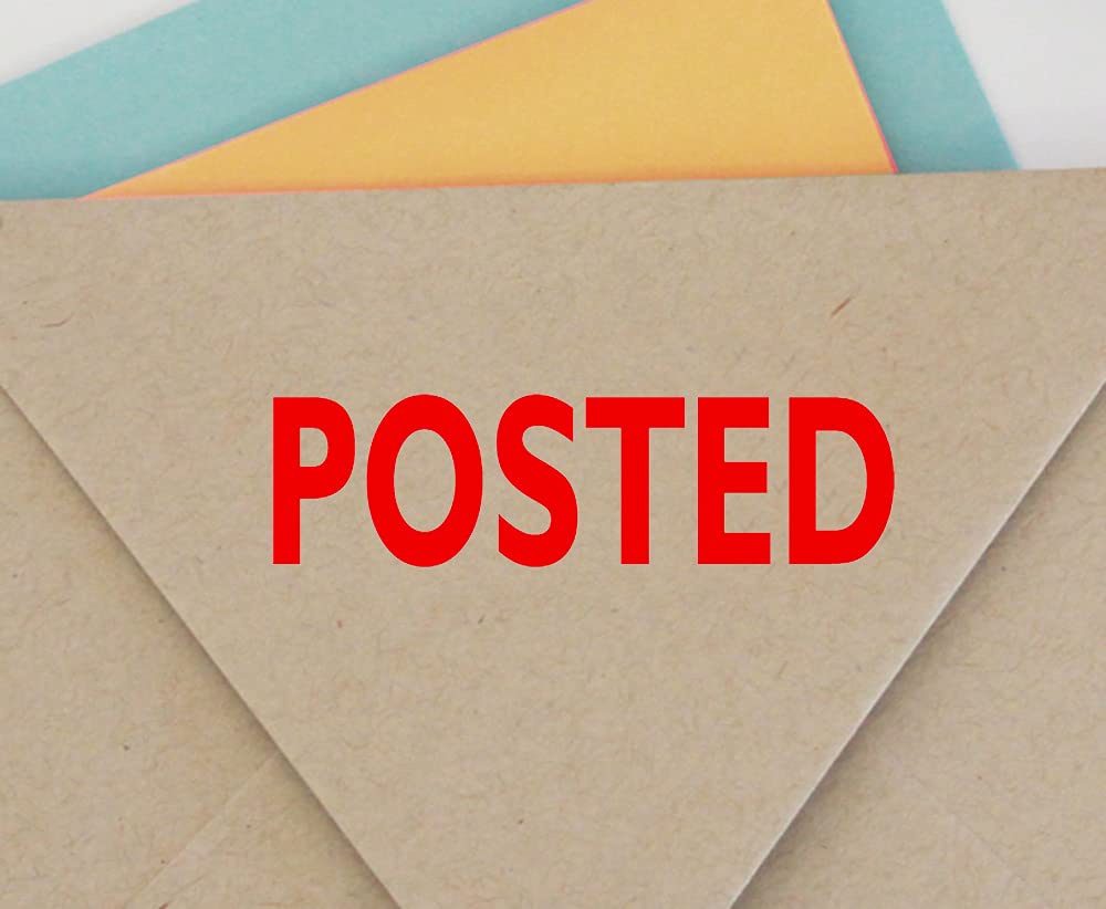 Posted Self Inking Rubber Stamp Custom Colop Office Stationary P20 Mini Stamper