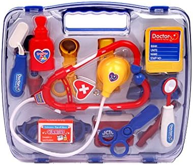 W Fashion shop Doctor Tool Toys Set Simulation of The Doctor Medicine Cabinet Toys Suit House Toy Birthday Gift(Blue)