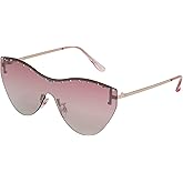 Betsey Johnson Women's Summertime Sunglasses Shield, Pink, 145 mm
