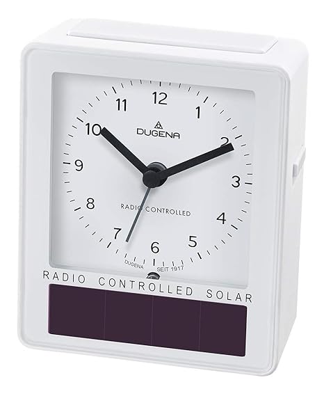 Dugena Solar-Funkwecker, weiß