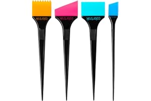 Colortrak Flexi Brush Set - 4 Pack | Tools for Precise Hair Coloring, Root Touch-Ups, Highlighting, Blending, and Dye Application, Serrated Head, Angled Head, and Straight Brushes Included