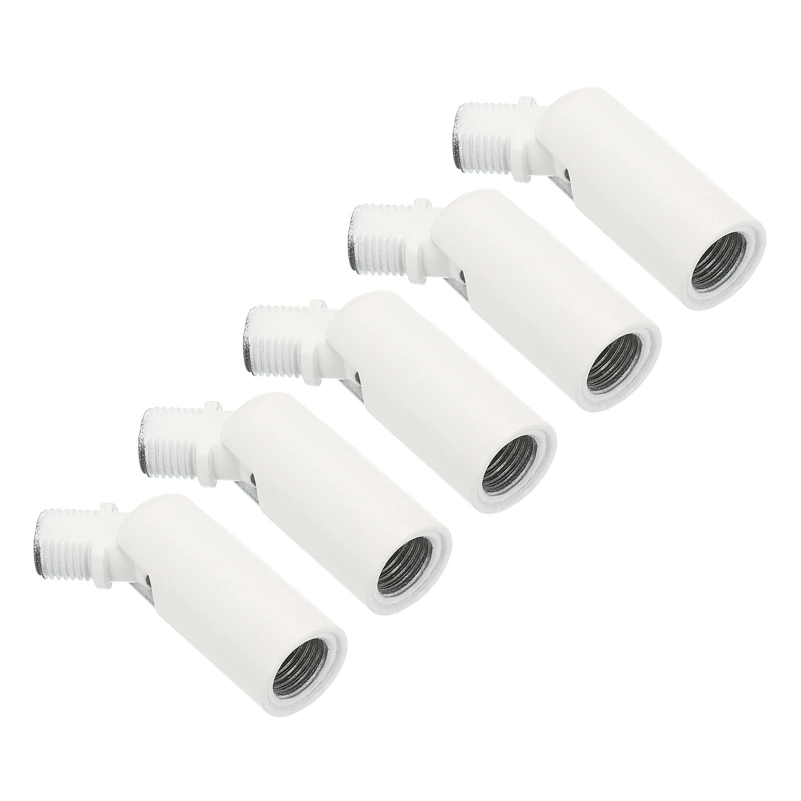 PATIKIL Sloped Ceiling Light Adapter, 5 Pack 180 Degree M10 Thread Chandeliers Ceiling Pendant Lighting Adapter for Angle or Irregular Ceiling, White