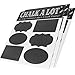 [LIFE OF THE PARTY] 60 Vinyl Blackboard Stickers (3.5” x 2”) in 3 Elegant Designs Ideal for Kitchen, Crafts, Weddings & More. Removable, Erasable & Entirely Customizable!