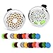 abooxiu 2 Pack Car Aromatherapy Essential Oil Diffuser Vent Clip, Stainless Steel Air Freshener Lockets 24 Felt Pads (Tree + Sunflower)