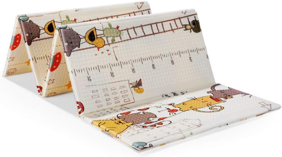 lulalula Folding Baby Play Mat 200 x 155 x 1cm Extra Large Thick Baby Care Playmat Environmentally Friendly XPE Reversible Crawling Mat Portable Double Sides Waterproof Kids Toddler Play Mat