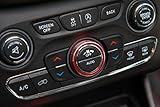 Moonet Inner Accessories Air Conditioner Switch Cover Trim for 2014-2016 Jeep Cherokee Red