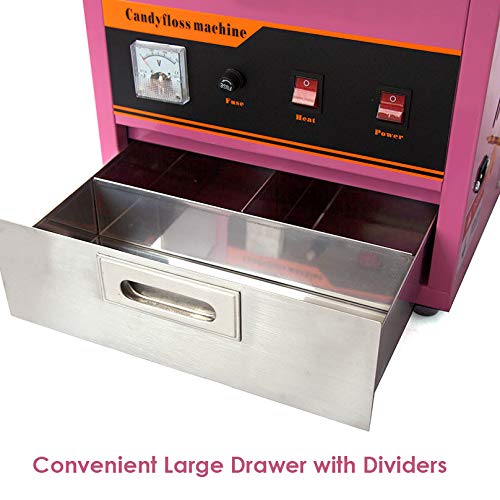 Clevr Large Commercial Cotton Candy Machine Party Candy Floss Maker Pink - Thumbnail 5