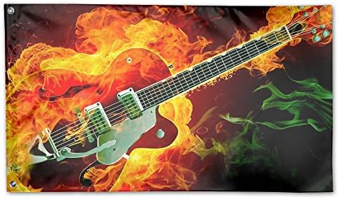 YUANSHAN Home Garden Flag Free Electric Guitar Polyester Flag Indoor/Outdoor Wall Banners Decorative Flag Garden Flag 3' X 5'