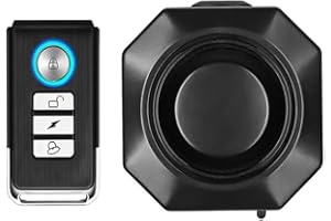 HoneTeek 110db USB Rechargeable Bike Alarm with Remote, Wireless Security Vibration Motion Sensor Alarm, Anti-Theft Alarm Systems for Motorcycle Bicycle Scooter, Waterproof Electronic Alarm