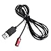 Kissmart Replacement Pebble Steel Charger, Charging Cable Cord for Pebble Steel Smart Watch (Black)
