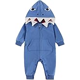 Fairy Baby Infant Shark Costumes Baby Outfit Hoodie Romper 3D Cartoon Cute Jumpsuit Bodysuit for Toddler Boys Girls 3-24M