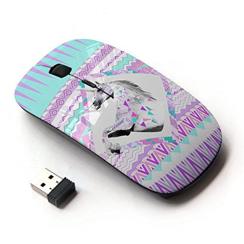 KawaiiMouse [ Optical 2.4G Wireless Mouse ] Purple Unicorn Mystical Little Girl Cute