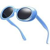 aisswzber Clout Goggles Oval Mod Retro Vintage Sunglasses Kurt Cobain Round Sun Glaases