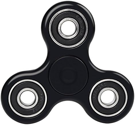 Tri-Spinner Fidget Toy Ceramic Bearing EDC Focus Toy for Killing Time (Black)