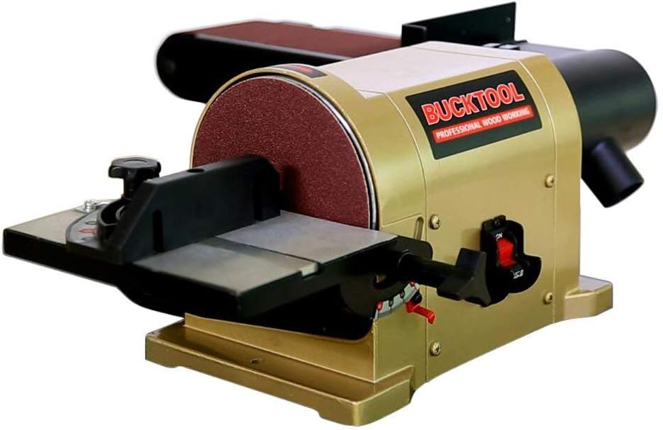 BUCKTOOL BD4603 Sanding Belt Sander and Disc Sander& Dust Collection Y-Fitting - - 