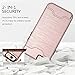 iPhone 6 Plus / 6S Plus Case, NAISU Card Slot Holder Kickstand Dual Layer Hybrid Protective Case with Brush Finish Back Cover for Apple iPhone 6 Plus / 6S Plus-Rose Gold