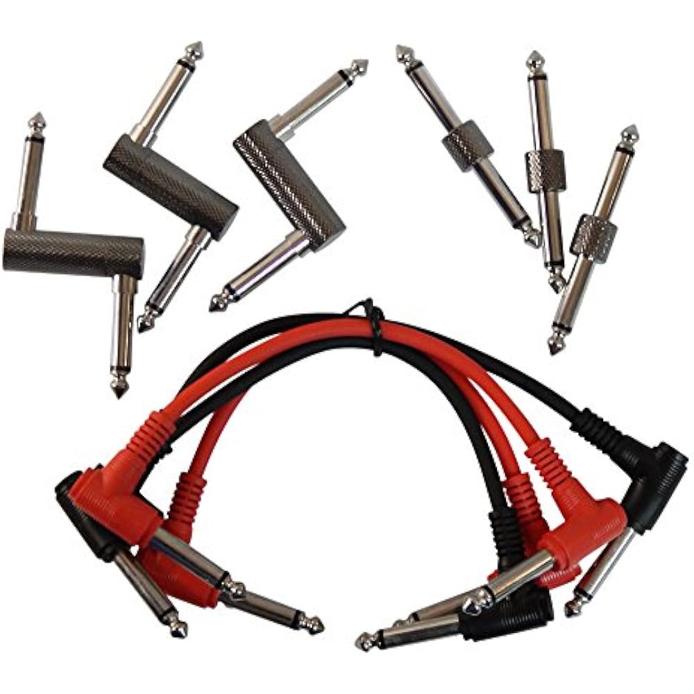 10 Piece Guitar Effects Pedal Patch Cable Connector Kit Musical