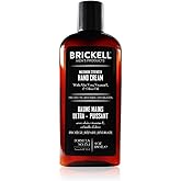 Brickell Men's Maximum Strength Hand Cream for Men, Natural and Organic Fast-Absorbing Hand Lotion with Vitamin E, Shea Butter, and Jojoba, 4 Ounce, Scented