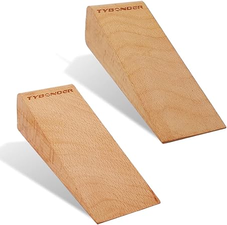 Amazon Co Jp Upmarket ソリッド木製ドアストッパー ウェッジ 2個 ワイドベース 滑り止め木製ドアストッパー ウェッジ付き 高耐久 ハンドメイド ドア用 5 9x1 96インチ 文房具 オフィス用品
