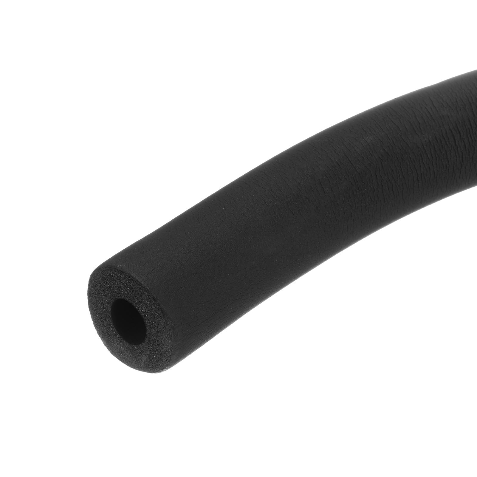 M METERXITY Pipe Insulation Foam Tube, 5/8"(16mm) ID x 6.6Ft Pipe Cover Wrap Roll, Hollow Pipe Cover for AC Unit/Guitar Stands/Exercise Machine Handle/Roof Rack [Black]