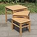 Cambridge Casual Arie Nesting Side Table, Teak Wood/Natural Teak