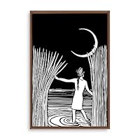 Framed Canvas Wall Art Modern Geometric Pattern Canvas Prints Home Artwork Decoration for Living Room,Bedroom - 16x24 inches