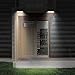 46 LED Outdoor Solar Wall Light- Motion Activated Security Lighting- Wireless Exterior Lantern- Weatherproof Aluminum Fixture- Super Bright Spotlight for Patio, Pool, Yard, Deck, Porch (Silver)