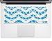 Kuzy Aqua Blue Chevron Zig-Zag Keyboard Cover for MacBook Pro 13