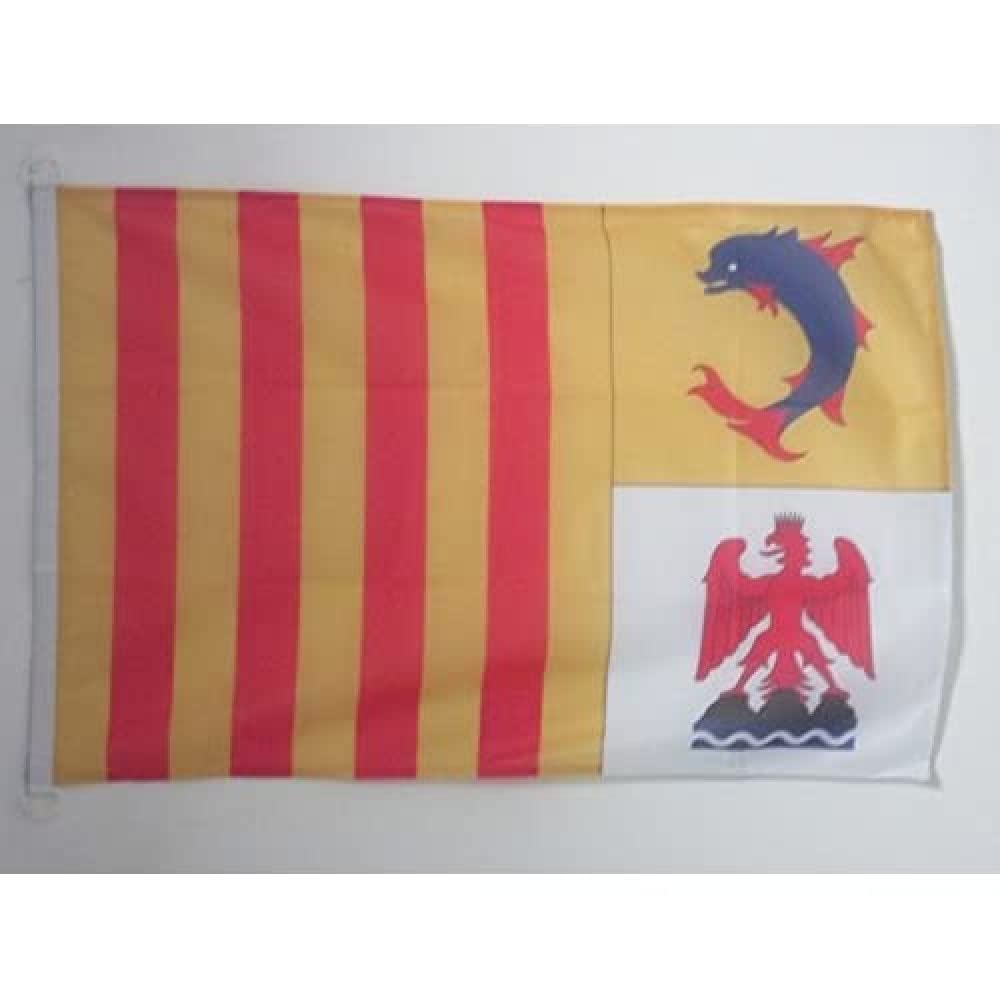 AZ FLAG - Provence-Alpes-Côte d'Azur Flag - 2x3 Ft - For Outdoor - French region of PACA Banner Knitted Polyester with Two Plastic Rings - Fade Resistant - Vivid Colors - 2' x 3' Feet - 90x60 Cm