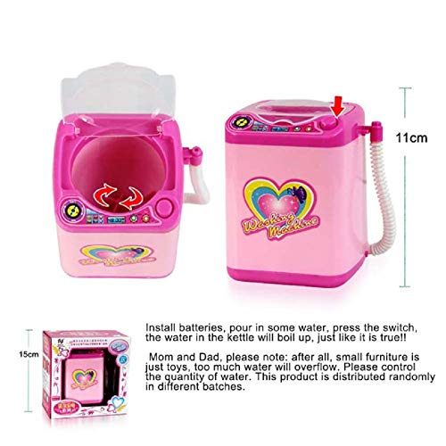Makeup Brush Cleaner Device Automatic Cleaning Washing Machine Mini Toy Girls Toy Educational Doll House Accessories (A)