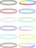 Mudder 12 Pieces Tattoo Choker Necklace Stretch Gothic Tattoo Henna Elastic Choker Necklace Set (Multicolor)