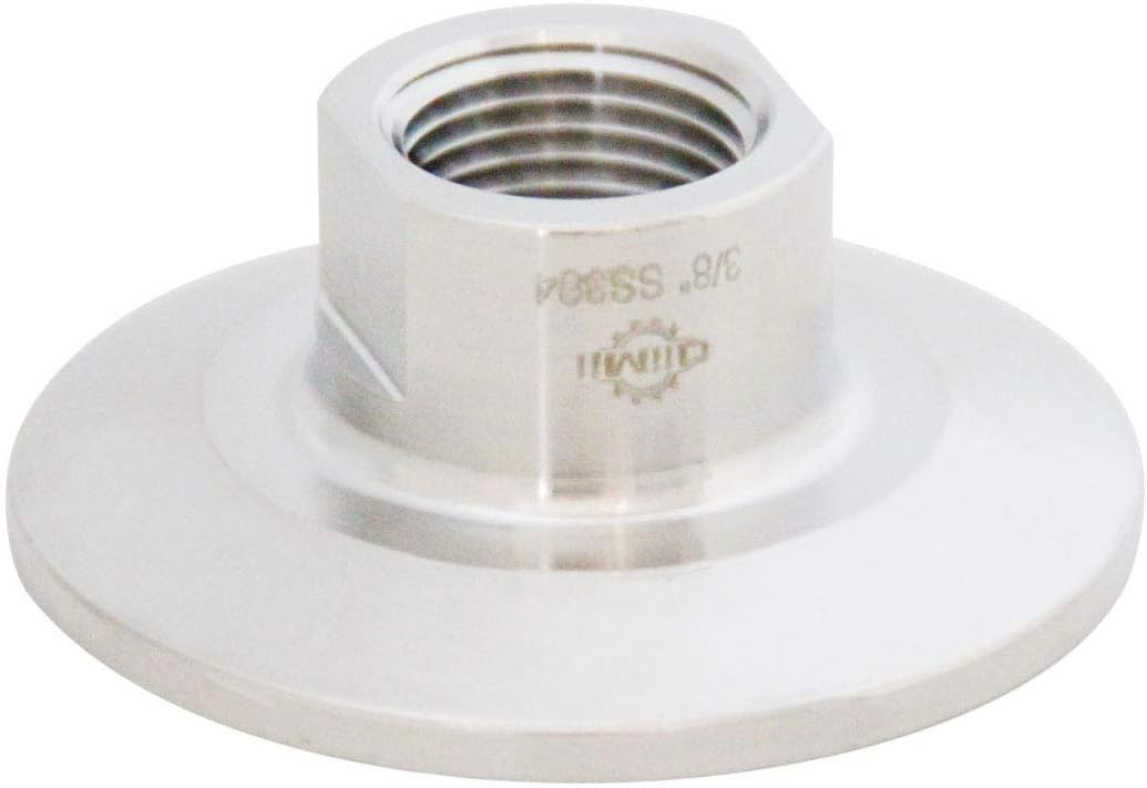 SS304 Sanitary Tri clamp 50.5mm to  NPT Female Adapter  Pipe Fitting, 3/8" Inch