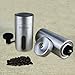 Manual Coffee Grinder - Conical Ceramic Burr Mill, Stainless Steel Hand Burr Coffee Grinder by DIMESHY with Travel Bag