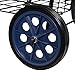 FORUP Utility Shopping Cart with Rolling Swivel Wheels (Black)