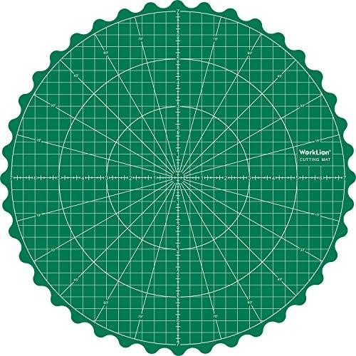 WORKLION Rotary SelfHealing Cutting Mat 14x14 Inch Round Rotating