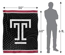 Temple University Owls Blanket, 50" x 60", Logo