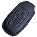Coolbestda Leather 3Button Smart Key Fob Remote Cover Case Keyless Entry Protector Skin Jacket for Audi A1 A3 A4 A5 A6 A7 A8 Q5 Q7 R8 S5 S7 Q5 RS (Insert Key to Ignition NOT FIT)