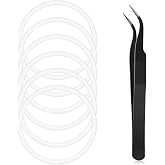6pcs Gasket Replacement Silicone Lid Replacement Water Bottle Gasket Replacement with Tweezers for Hydroflask Hydro Flask Wide Mouth Lid Water Bottles Leak Proof O Ring Seal Ring 2.2inch