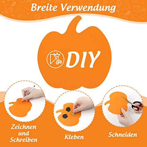 HAKACC Schaum Halloween Kürbis, 40 Stück Halloween Bastel Set Schaum Kürbis Form für Halloween Kinder Bastel Party Dekorationen